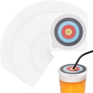 Protective Drink Cap 25 Pack Aluminum Foil Covers for Protection Keeps Unwanted Items from Getting into Cups Fits Most Cup Sizes WFGCBA