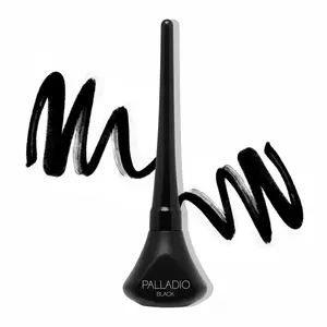 Palladio Liquid Eyeliner, Black, Highly Pigmented, For Intense Eye Definition, Smear-proof Liquid Eyeliner, Includes Easy Grip Wand and Felt Tip Applicator