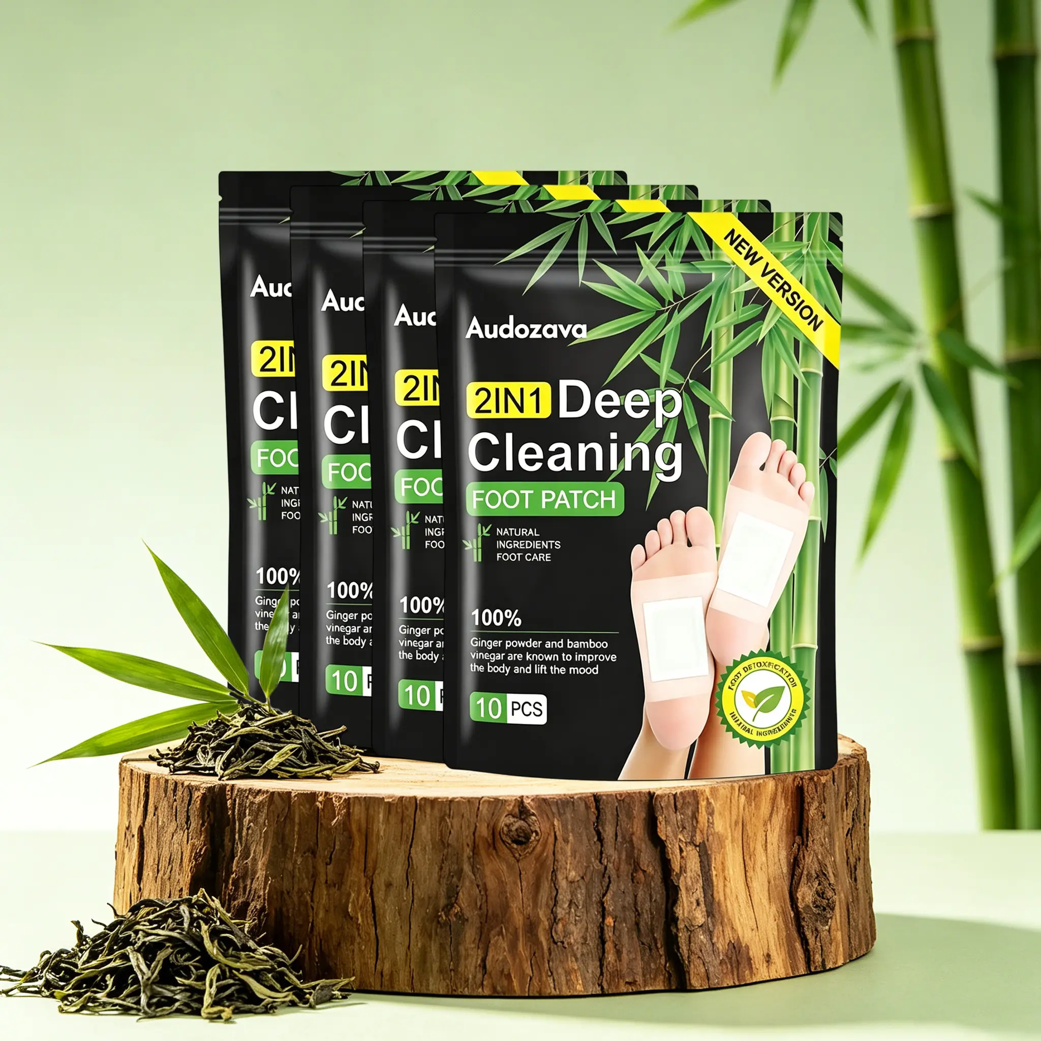 Natural Ginger Detox Foot Pads, Foot Detox Patches for Toxin Removal, Stress Relief & Better Sleep, Deep Cleansing Foot Pads with Bamboo Vinegar & Ginger for Foot Care Alternative Therapeutic Wellness mothersdaygift Summer Vibes