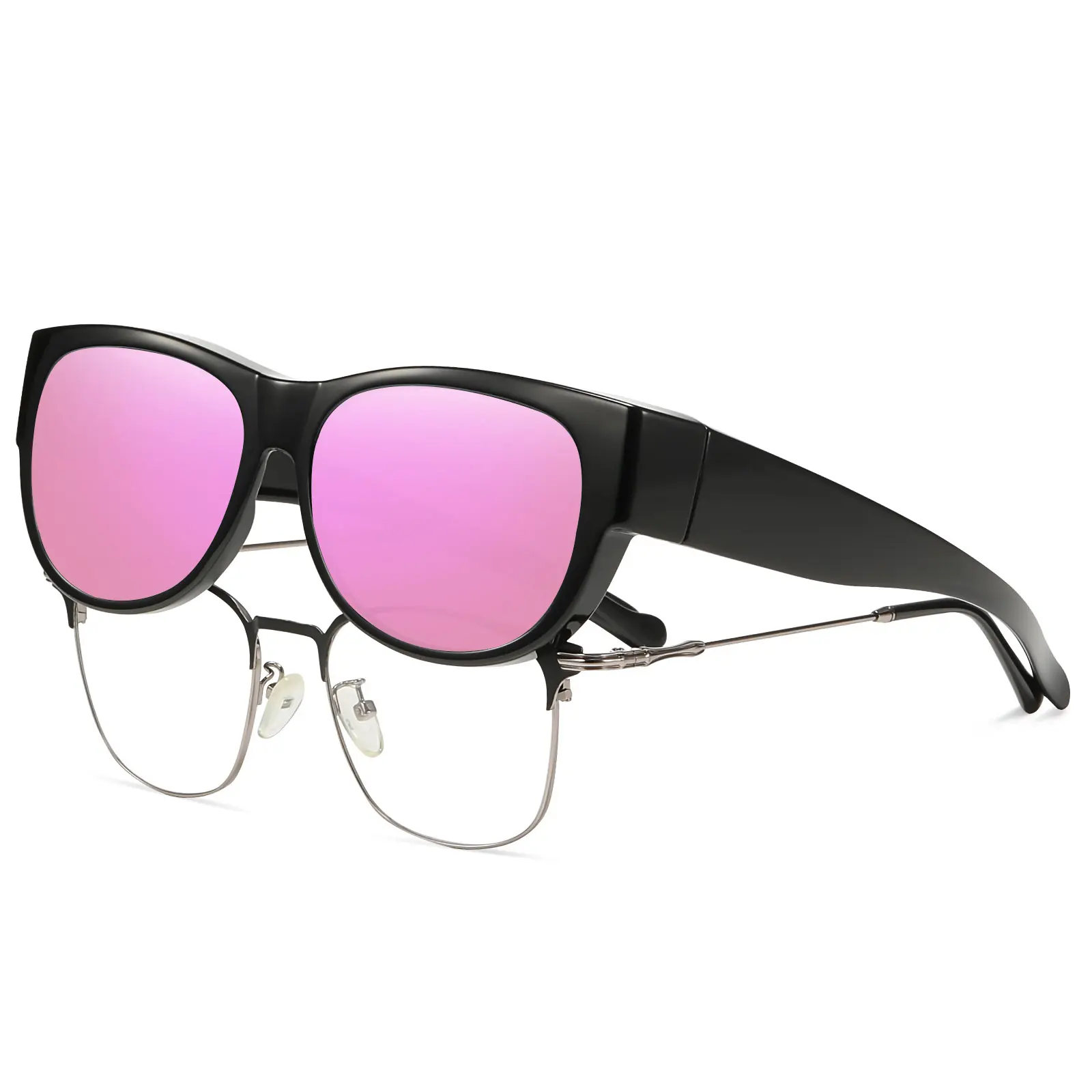 M Size Black Frame Pink Lens