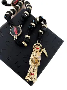 Santa Muerte Rosario. Holy Death's Necklace