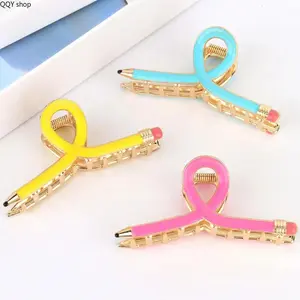 3Pcs Pencil Shaped Hair Claw Set, Colorful Aesthetic Claw Clips for Women, Minimalist Non-Slip Design, Strong Hold Durable Hair Accessories, Ideal Headwear for Thick Hair, Cute Unique Daily Ornaments, Versatile Styling Essentials for Casual Looks & Daily