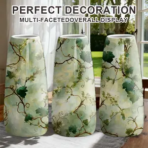 1pc Ceramic Vase with Pattern, Boho Style Home Decor, Perfect Gift for Living Room, Office, Festival Decoration