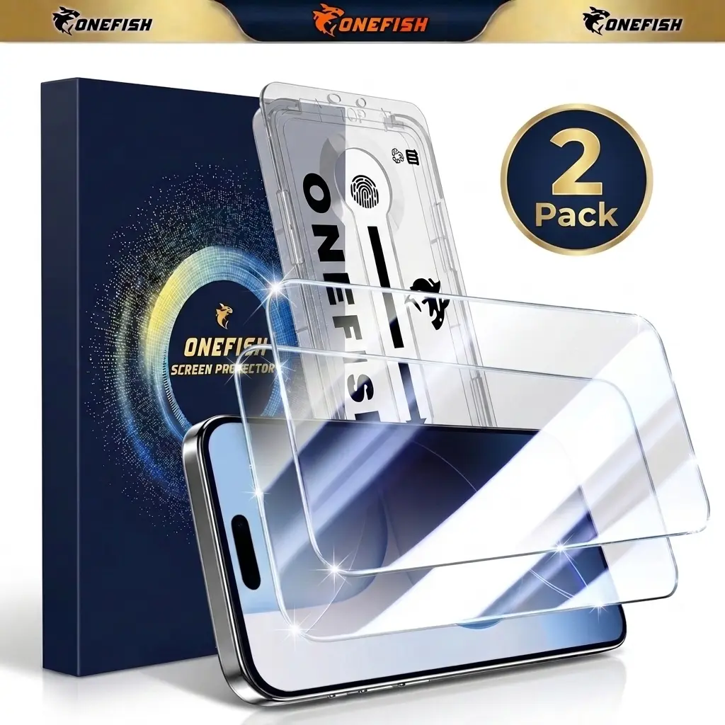 ONEFISH 2-Pack Universal Cellphone Screen Protector - Dust-Reduced, Electroplating Anti-Fingerprint Layer, Privacy Mode, Scratch-Resistant, Ultra-Smooth Touch for iPhone, Samsung Devices, Phone Cover Compatible Screen Protectors,techvibes