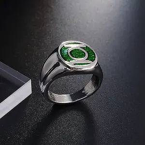 Catuni Movie Green Fashion Lantern Ring Jewelry Gifts Accessories for Man Fans Party