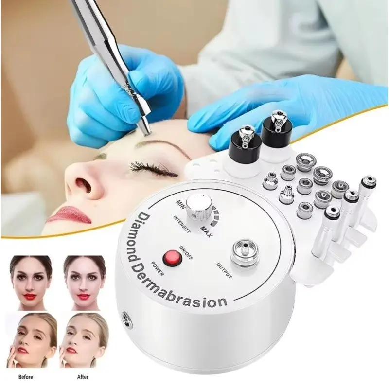 Professional Facial Lifting Diamond Exfoliator, Oxygen Pore Cleanser, Blackhead Remover, Mini Microdermabrasion Machine, Lb180 Model