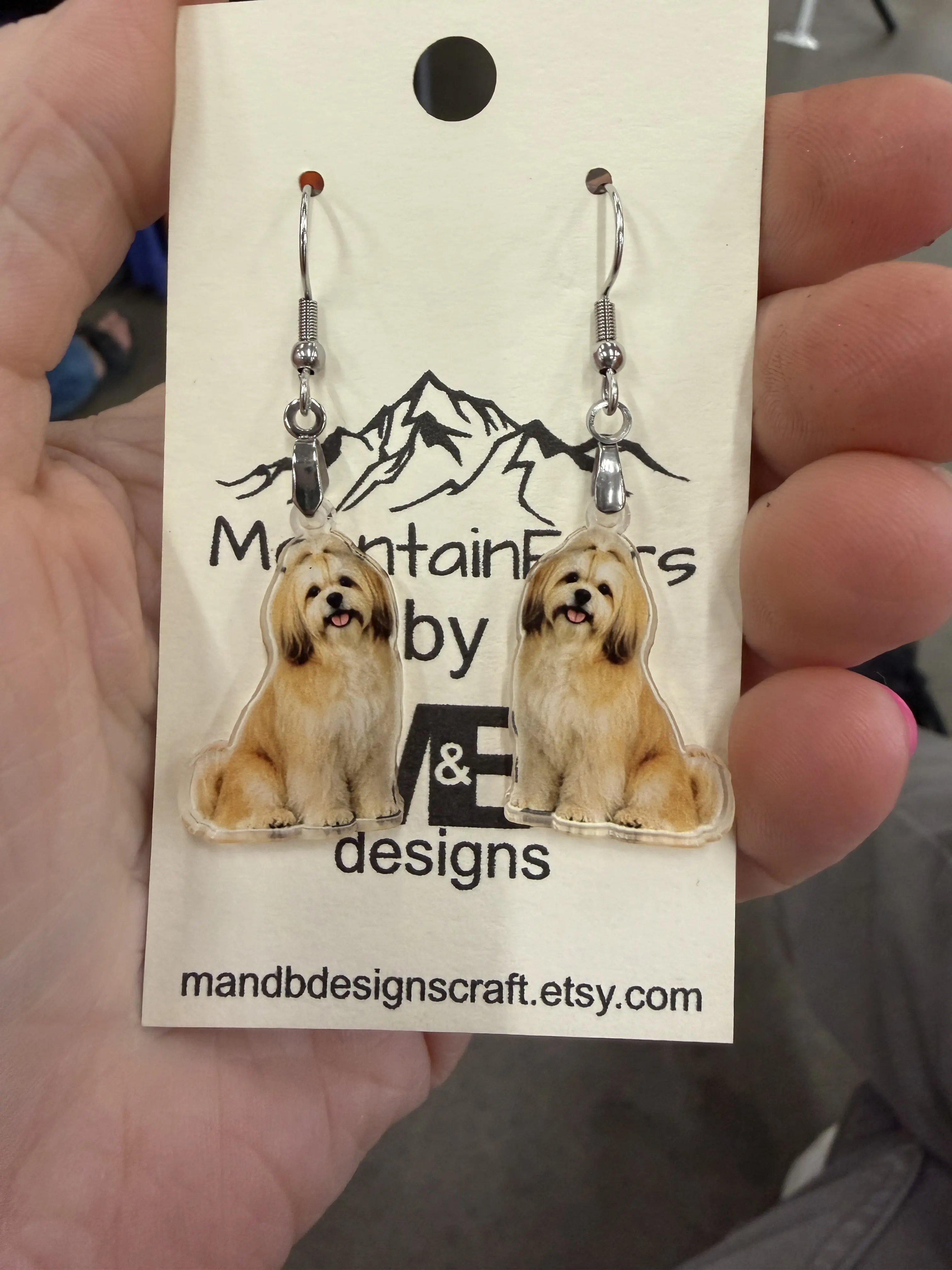 Lhasa Apso Puppy Earrings