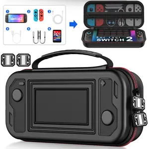 BEBONCOOL Suitable for Nintendo Switch2 storage bag Switch/OLED storage box dustproof and drop-proof portable protective cover PU leather shell