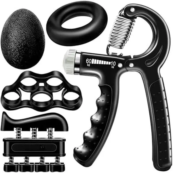 Grip Strength Trainer (5 Pack), Forearm Strengthener, Hand Strengthening Devices, Hand Exercisers for Strength, Finger Strengthener, Wrist Exerciser, Baseball Climbing Calisthenics Basketba