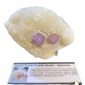 Reputation Gem-Natural Crystal Specimen-Jiangxi Purple Fluorite Quartz