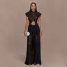 LikeMyChoice Boho Short-Sleeve Shirt & Wide-Leg Pants Luxury Resort Wear 2-Piece Outfit Satin Fabric Women's Lounge Set for Vacation Vibe Clothes Suits
