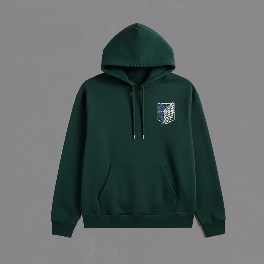 Attack on Titan Embroidered Freedom Wings Tee, Hoodie & Sweatshirt | Survey Corps Wings of Freedom | Embroidered AOT Anime Fan Gift | Handmade Cosplay Streetwear Gift For Her/Him