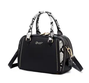 Women's Brangio Italy Luxe Python-Accent Mini Crossbody Bag & Backpack, Affordable Fashion, Elegant Handmade Design, Adjustable Strap for Business Use