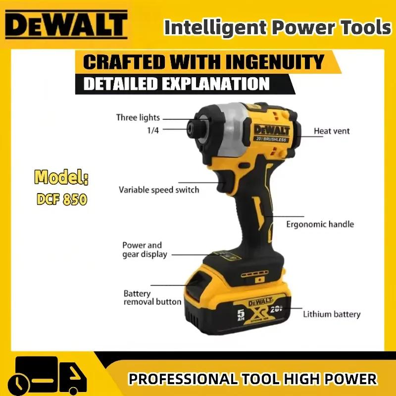 DEWALT DCF850 Impact Driver Electric Driver 20V Lithium Battery Brushless screwdrivers High Torque tools