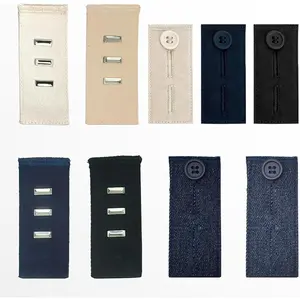 Pants Button Extender 9-Pack for Men & Women, Elastic Jeans  Extender & Dress Pant Hook Set, Adjustable Waistband Extenders for Early Maternity , Button Extender for Jeans  Fit
