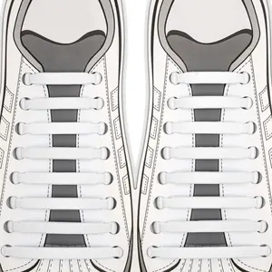 No Tie Shoe Laces for Kids - Elastic Shoelaces for Sneakers, Comfortable Footwear, Rubber Silicone Tieless Laces