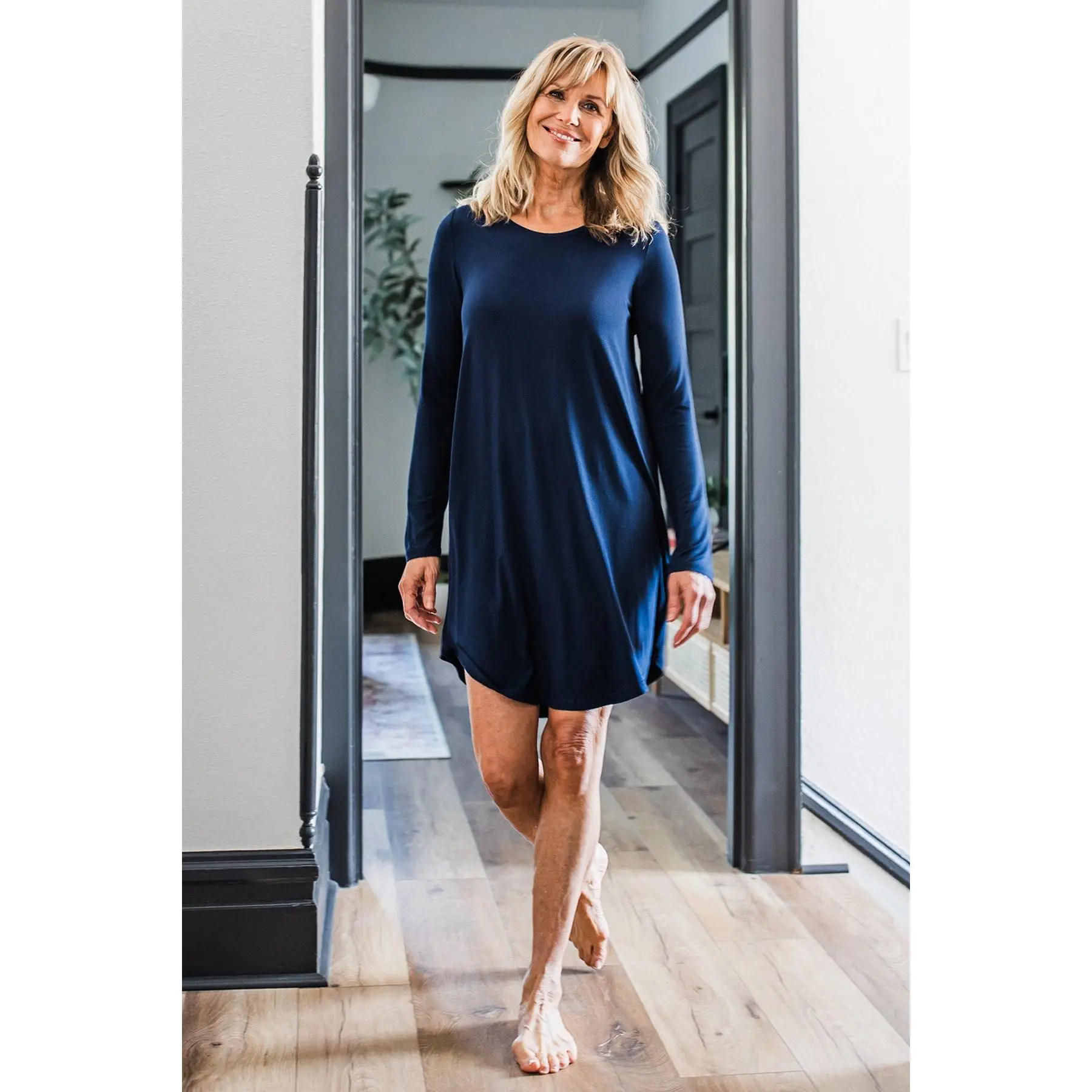Norah Long Sleeve Bamboo Nightshirt