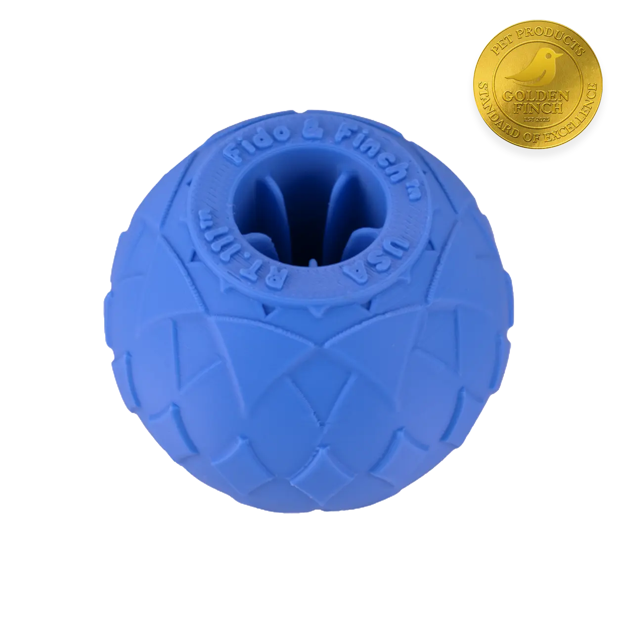 RT. 111 Small Blue Dog Chew Toy FDA-Certified Thermoplastic Elastomer Medical-Grade Safe Indestructible Professional-Grade Resilience Optimized Blue Color