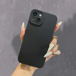 Simple Solid Color Phone Case (1 Count), Shockproof TPU Cover, TPU All-inclusive & Drop-resistant Camera Phone Protective Case For iPhone 15/14/13/12 Pro Max Plus, Mobile Phone Protection Accessories, Cover, Protector, Smartphone