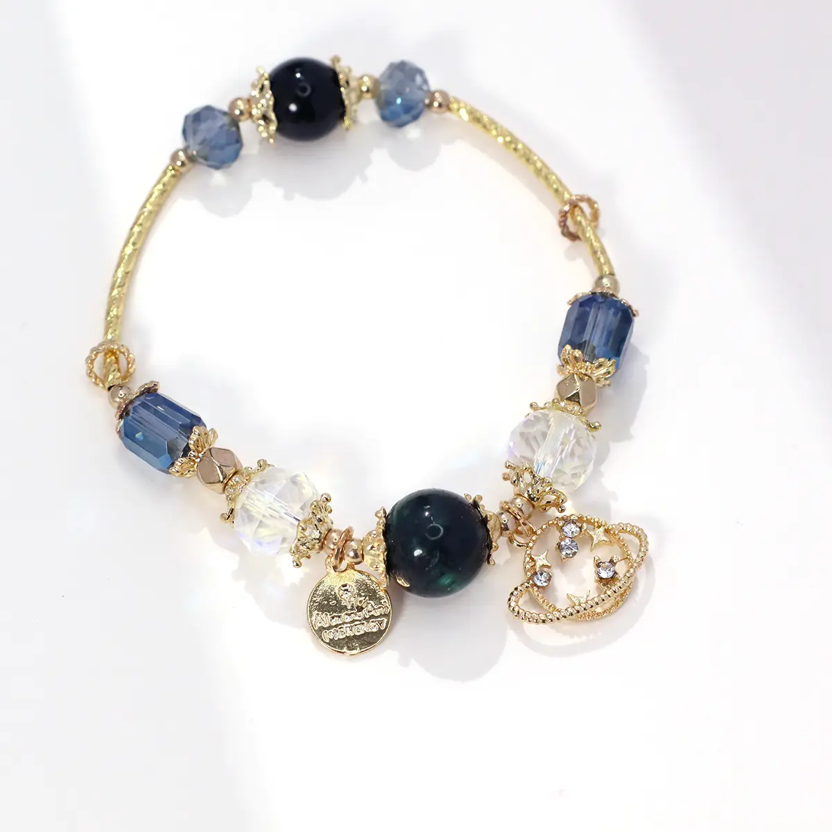 Tiger's Eye Stone Starry Sky Bracelet with Stone Beads - Symbolizes Courage, Strength, Wisdom, Sharpness, Wealth, Good Luck, Health, Longevity, Status, Position | DIY Beading & Jewelry Making Accessory