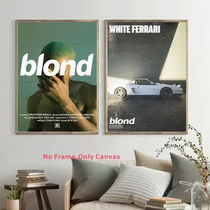 2-piece set, canvas painting poster, Canvas Prints, living room wall art, modern style, Frank Ocean 'Blonde' trendy rap, fashionable album, home decoration