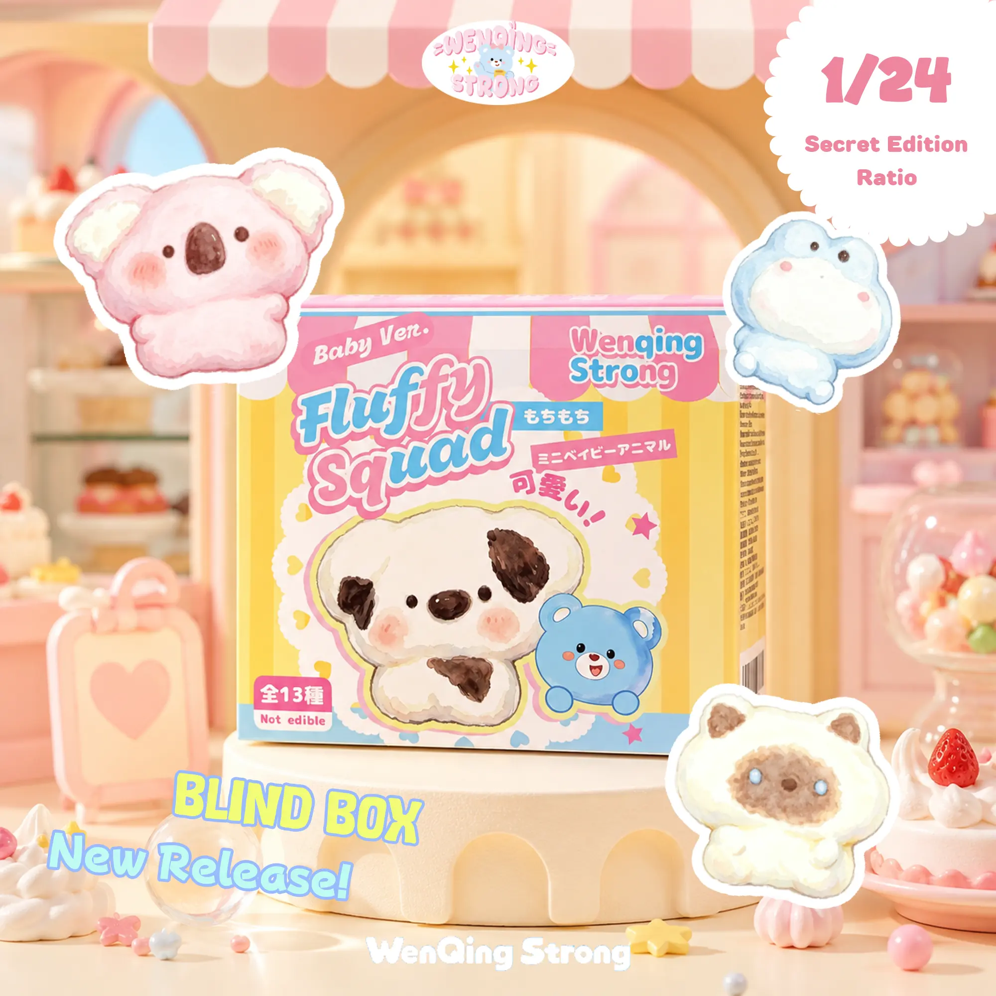 [Wenqing Strong]Fluffy Squad Baby Ver. [No returns or exchanges once opened] Taba squishy