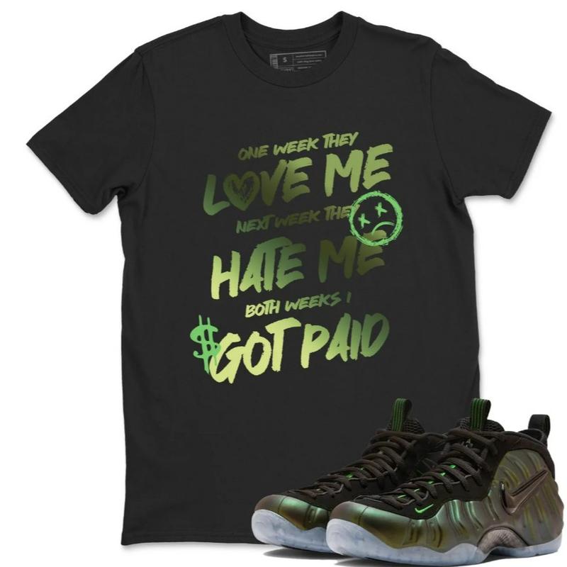 lime green foamposites shirts