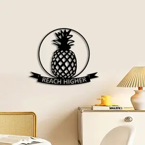 1pc Tropical Pineapple Metal Wall Art, Tropical Pineapple Statue Mural, Perfect for Living Room, Outdoor Space, Patio Decor, Christmas Decor, Ideal Gift for Tropical Decor Enthusiasts halloween decorations