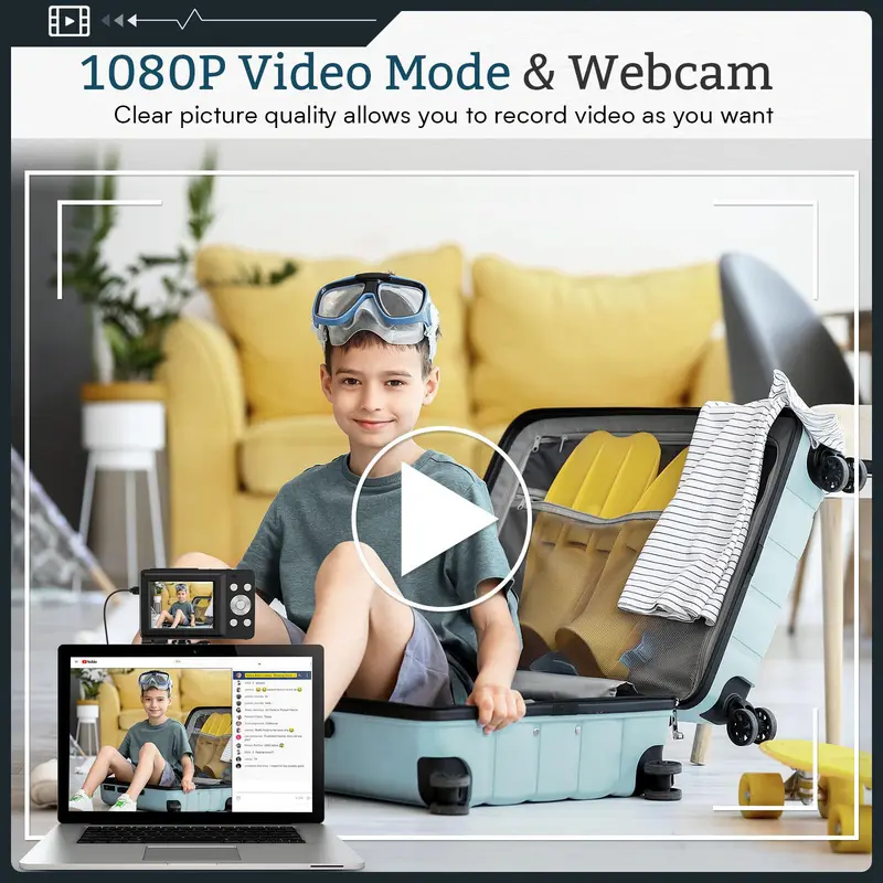 Digital Camera, 1080P & 44MP, 32G Memory Card, 16X Digital Zoom, Compact & Portable Digital Camera Photos For Teens & Beginners, Gift #TOP PICKS,Boys & Men gifts 7