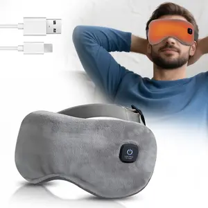 [Heated Eye Mask] Rechargeable Heated Eye Mask, Cordless Electric Warm Eye Compress for Dry Eyes, Eye Strain Relief, Stye Relax, Improved Sleep, Washable USB Sleep Mask Gift for Men Women