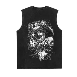 Jujutsu Kaisen Anime Vintage Tank 90s Graphic Sleeveless Tank Tops Men Vest Streetwear Outfits Men Vacation Outfits Sleeveless Shirt