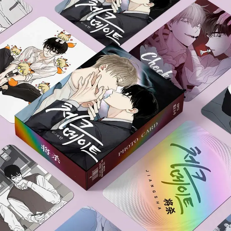 55Pcs/Set Korean Manwha Checkmate Laser Lomo Card Jeong Eunsung, Lee Suhyun Figure Mini HD Photocard Cosplay Gift