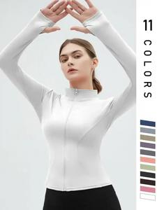women's thumb holes solid zip up mock neck spring sports jacket, back to school outfits, fashion long sleeve sports outerwear for tennis pickleball gym yoga workout running, define jacket, bbl jackets, women's sportswear sports wear