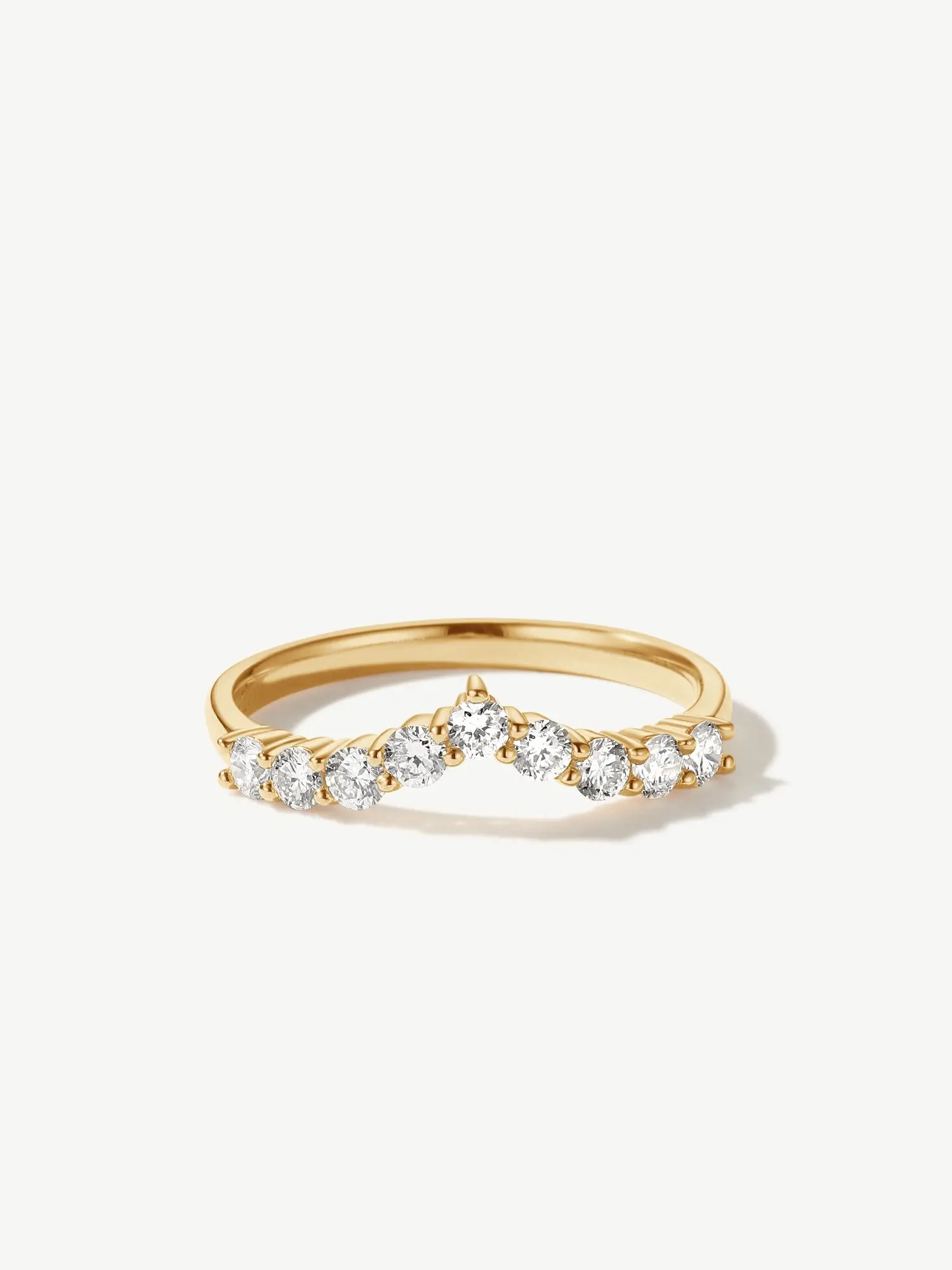 "The Eternal Arc" Lab Grown Diamond Wedding Band Ring in 14K Yellow Gold Promise Anniversary Wedding Band Stackable Rings for Women (0.44 Ct. Tw.)