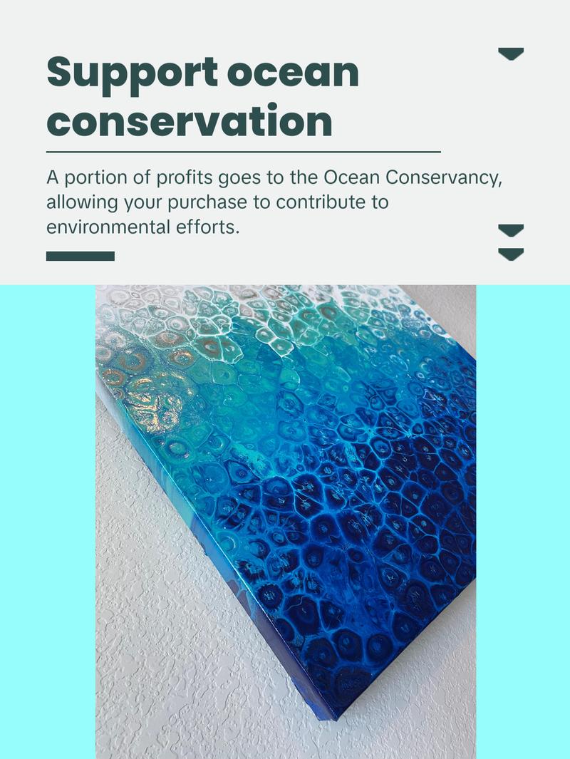 High Tide 18x24x1.5 Canvas Abstract Artwork Inspired by Nature's Patterns in Acrylic Paint for Room Decoration and Wall Ornaments Universe Artistic Photo Print