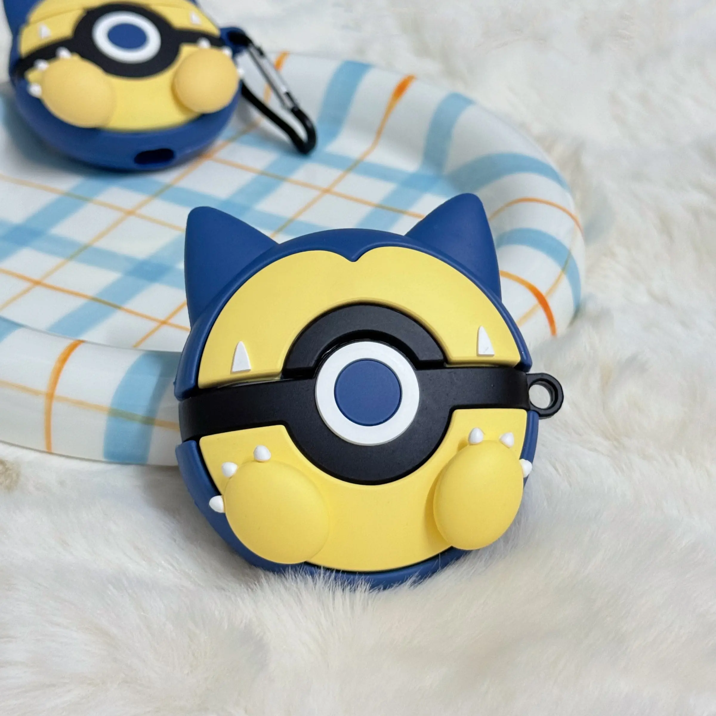 1 Snorlax Design Earphone Case,Cute, Aesthetic, fashionable, Secure Fit, Airpods Compatible, protection, drop resistant, durable, stylish protective accessory, suitable for AirPods 1/2/3/4/pro/pro2, Earphone Essentials