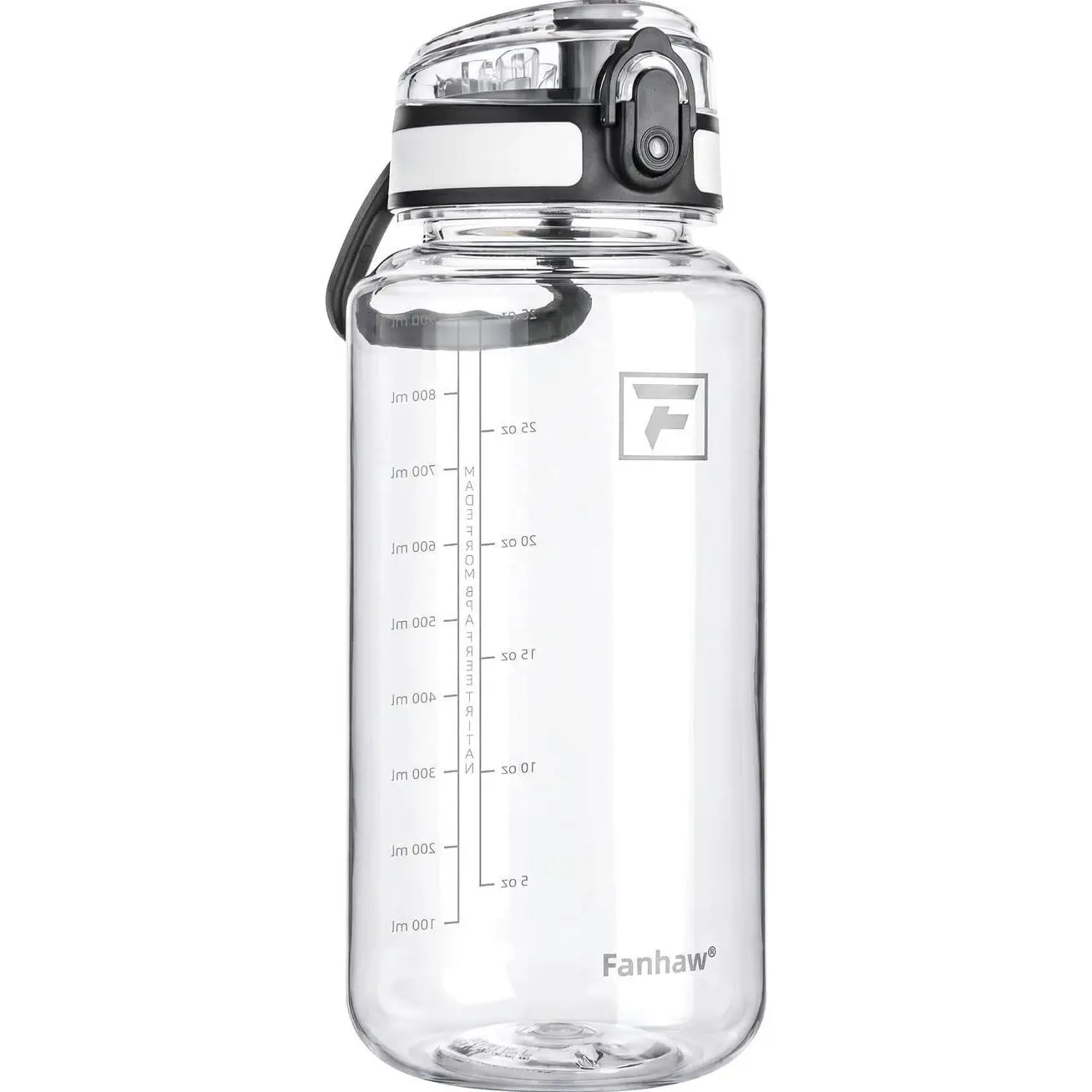 32oz Clear Plastic Water Bottle with Anti-dust Lid