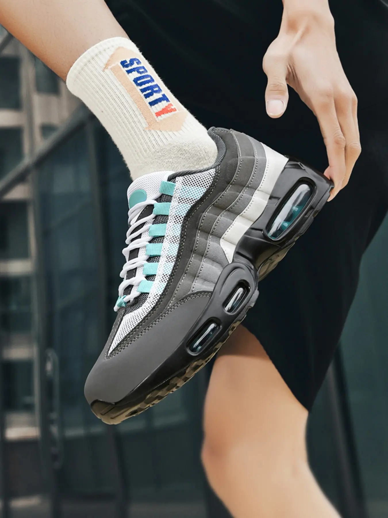 Unisex Colorblock Cushioned Casual Sports Shoes, Athletic Lightweight Sneakers, Sporty Fashion Versatile, Lightweight Breathable, Soft Comfortable, High Elastic Shock Absorption, Trendy Sneakers, All Match Sneakers, New Sneakers