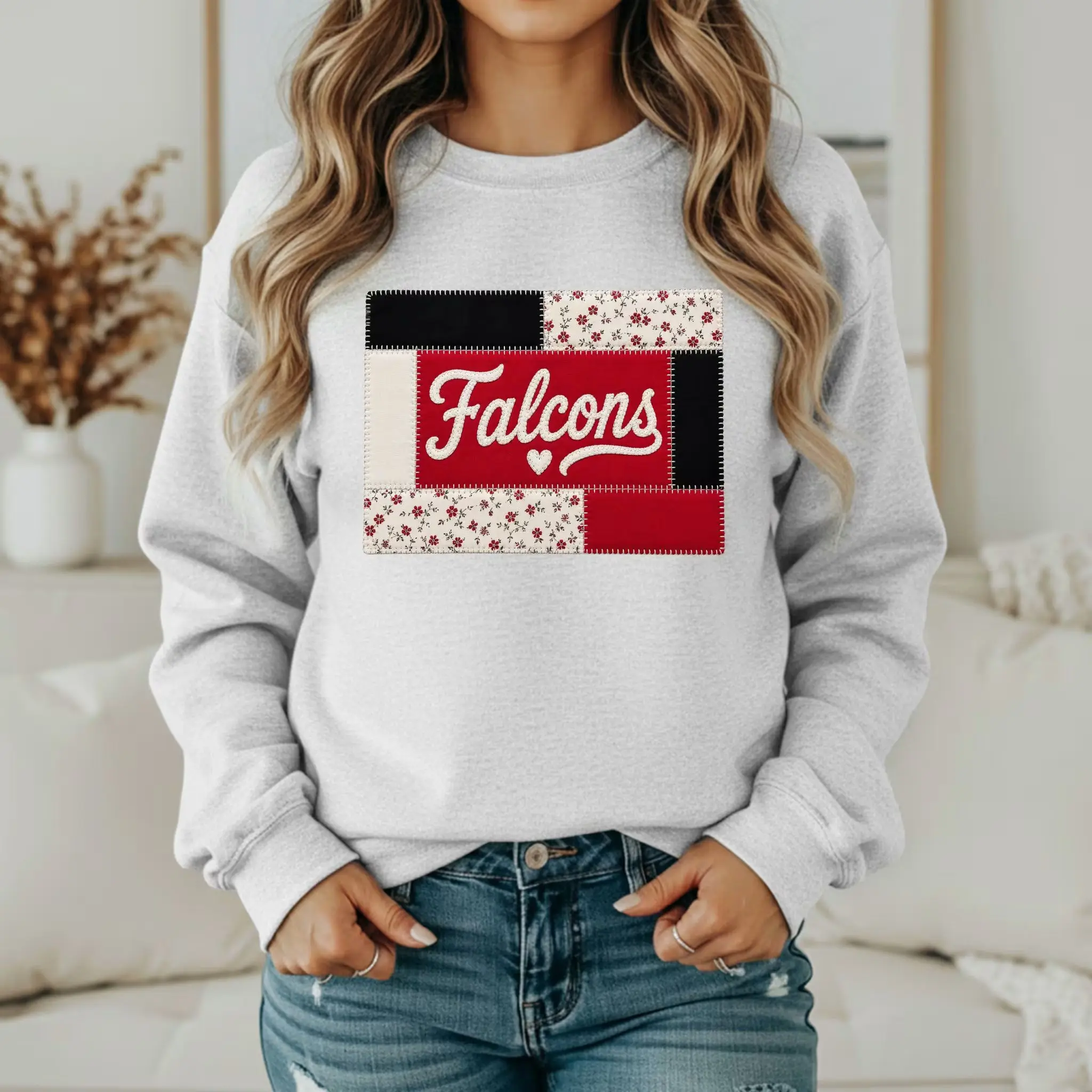 Custom Team Inspired Patchwork Sweatshirt