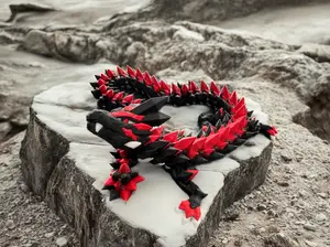 3D Printed Crystal Dragon – SOLID Color to Match Your Gaming Setup!