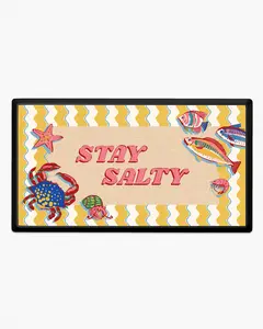 Stay Salty Yellow Large Doormat