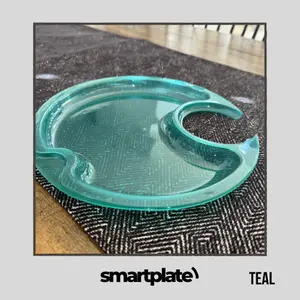 SmartPlate - TEAL Plastic Reusable Plate (6pcs)