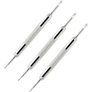 Professional Watch Pins ,3 Pack Stainless Steel Double-Ended Watch Spring Bar Tool Watch Band Adjustment Tool Kit for Watch Repair Fix Replacement Sizing