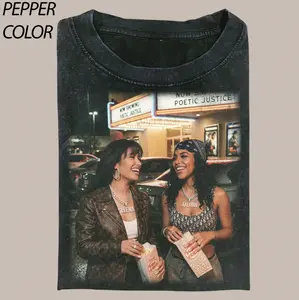 Vintage Selena and Aaliyah Hiphop Portrait 80's Style T-Shirt, Music Band T-Shirts, 90s Retro Shirt, Country Music Tees, Vintage Graphic Tee Womenswear Top