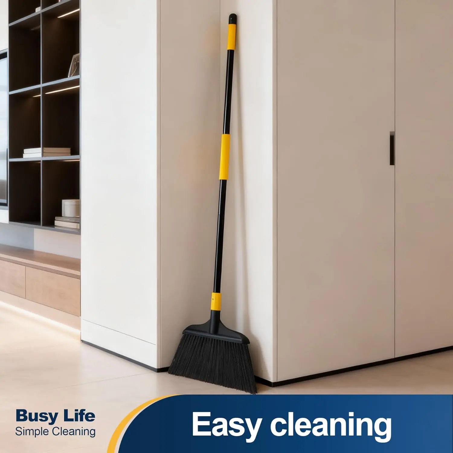 Yocada Heavy-Duty Broom Outdoor Commercial Broom 54Inch | for Courtyard Garage Lobby Mall Market Floor Home Kitchen Room Office Pet Hair Rubbish
