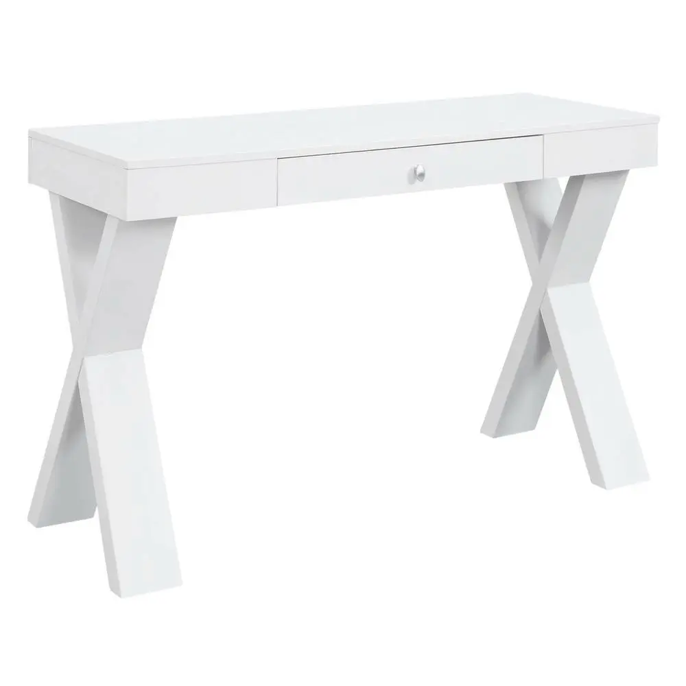 Wooden Office Desk with Drawer, 17.75in Width, 30in Height, Durable Modern-Design Furniture for Small Workspace, Organized Productivity Boost