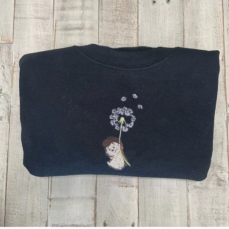Hedgehog Embroidered Sweatshirt