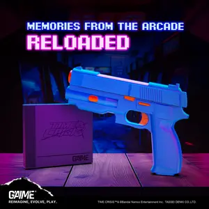 GAIME AI Light Gun System – Official Time Crisis Licensed Arcade Shooter, Plug & Play Retro Shooting Game for TV, Motion Tracking Light Gun, Home Arcade Set, Fun April Fools’ Day & Birthday Gift