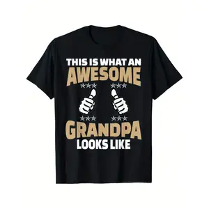 Humorous FirstTime Grandpa TShirt Unique Footprint and Onesie Design Casual Summer Gift for Grandparents