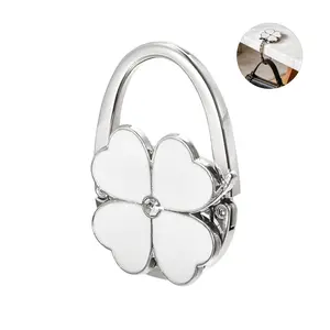 Foldable Handbag Hook for Table, Portable Purse Hanger Holder with Non-Slip Base, Compact Folding Bag Hook for Desk, Cafe & Travel
